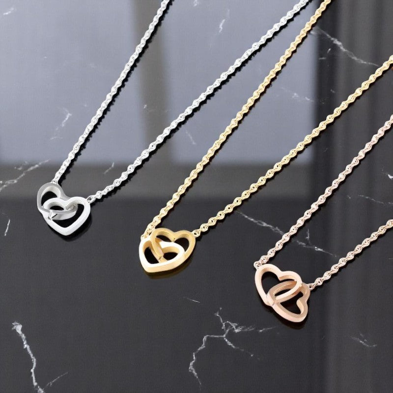Collier deux cœur