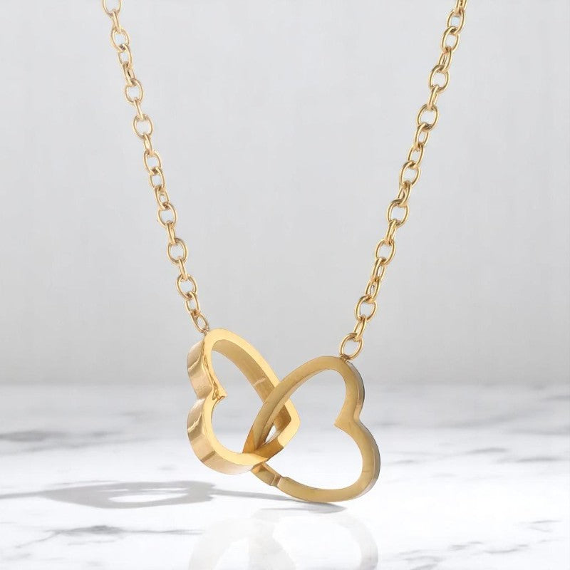 Collier deux cœur