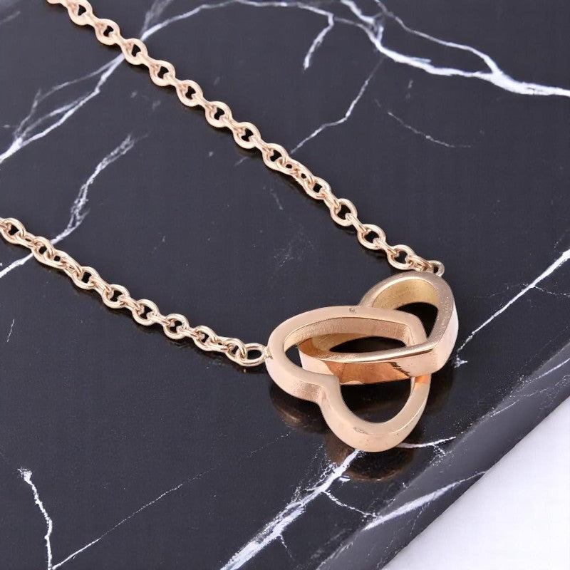 Collier deux cœur
