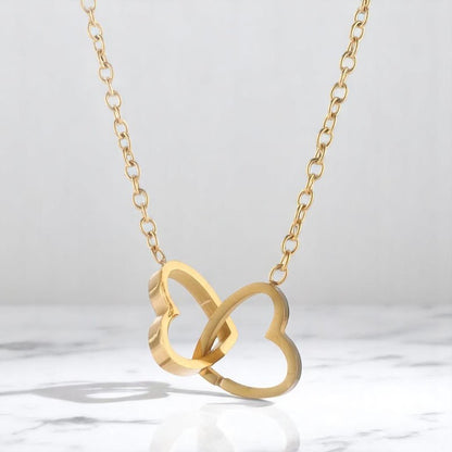Collier deux cœur